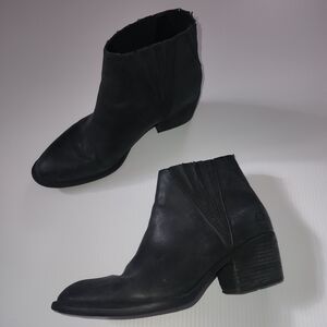 Born Black Leather Ankle Booties